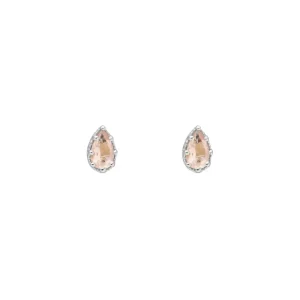 Ohrstecker Drop, Rosenquarz, 925 Sterlingsilber-LEAF Discount