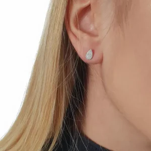 Ohrstecker Drops mit Diamanten, 18 Karat-LEAF New