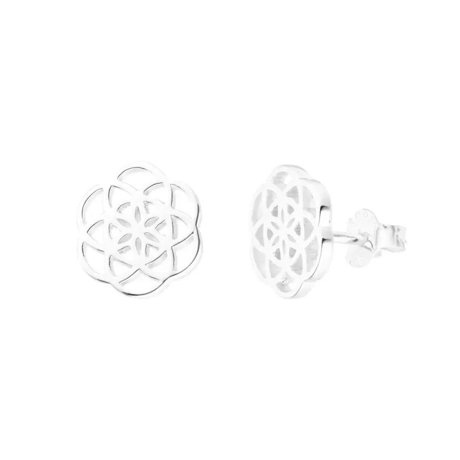ohrstecker_flower_of_life_1.webp Ohrstecker Flower of Life, 925 Sterlingsilber-LEAF Sale