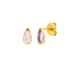 Ohrstecker Gem Drop, Amethyst, 18 K Gelbgold vergoldet-LEAF Sale
