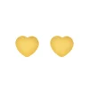 Ohrstecker Heart-Disc, matt, 18 K Gelbgold vergoldet-LEAF Fashion