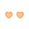 Ohrstecker Heart-Disc, matt, 18 Rosegold vergoldet-LEAF New