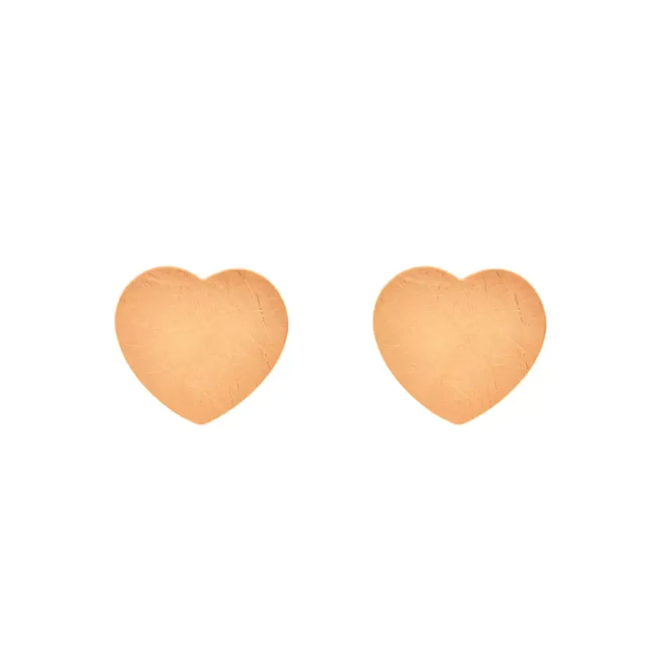 ohrstecker_heartdisc_matt_0-2.webp Ohrstecker Heart-Disc, matt, 18 Rosegold vergoldet-LEAF New