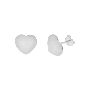 Ohrstecker Heart-Disc, matt, 925 Sterlingsilber-LEAF Discount