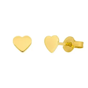 Ohrstecker Herz, 14 Karat Gelbgold-LEAF Clearance