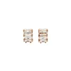 Ohrstecker ICE CUBE, Zirkonia, 18 K Rosegold vergoldet-LEAF Online