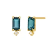 Ohrstecker London Blue Topaz, 14 Karat Gelbgold-LEAF Discount