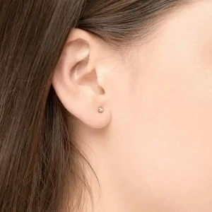Ohrstecker MINI Pure 18 K Gelbgold vergoldet, 18 K Rosegold vergoldet-LEAF Outlet