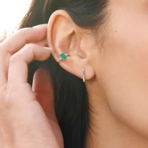 Ohrstecker MINI, Stab, 18 K Gelbgold vergoldet-LEAF Clearance
