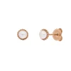Ohrstecker mit Perle, 18 K Rosegold vergoldet-LEAF Online
