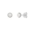 Ohrstecker mit Perle, 925 Sterlingsilber-LEAF Clearance