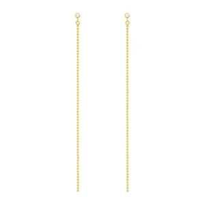 Ohrstecker MY FIRST DIAMOND, ball chain, 14 Karat Gelbgold-LEAF Outlet