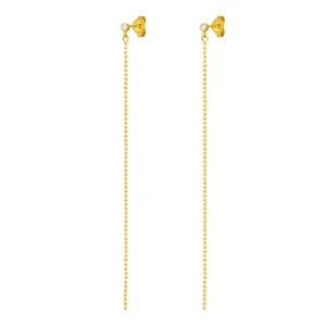 Ohrstecker MY FIRST DIAMOND, ball chain, 14 Karat Gelbgold-LEAF Outlet