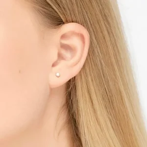 Ohrstecker MY FIRST DIAMOND, 18 Karat Rosegold-LEAF Online
