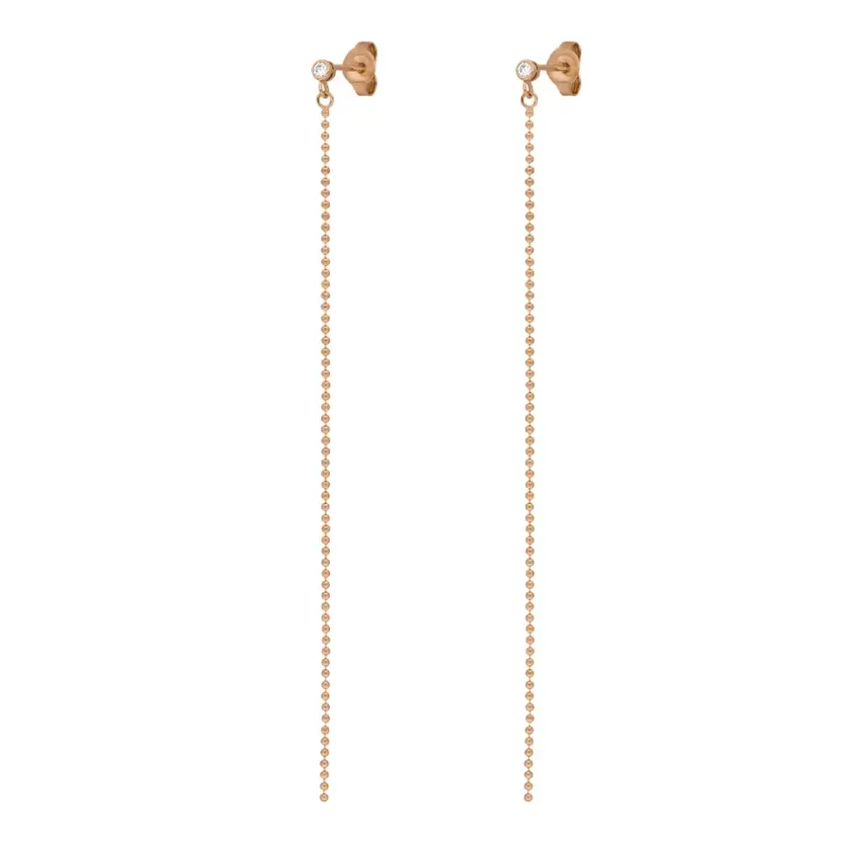 ohrstecker_my_first_diamo_2.webp Ohrstecker MY FIRST DIAMOND, ball chain, 14 Karat Rosegold-LEAF Clearance