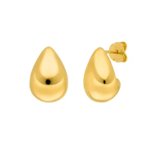 Ohrstecker One Drop, 18 K Gelbgold vergoldet-LEAF New