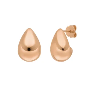 Ohrstecker One Drop, 18 K Rosegold vergoldet-LEAF Hot