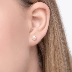Ohrstecker Perle, 6mm, 14 Karat Gelbgold-LEAF Outlet