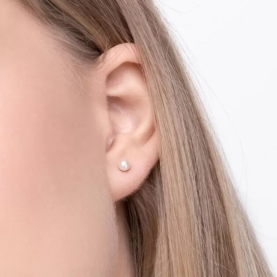 ohrstecker_perle_mm__kara_1.webp Ohrstecker Perle, 4mm, 14 Karat Weißgold-LEAF Outlet