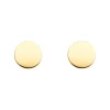 Ohrstecker Plättchen 0,8 cm poliert, 18 K Gelbgold vergoldet-LEAF Online
