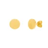 Ohrstecker Plättchen, klein, 18 K Gelbgold vergoldet-LEAF Best