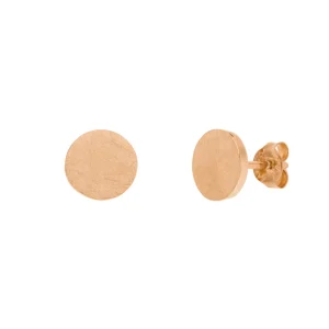 Ohrstecker Plättchen, klein, 18 K Rosegold vergoldet-LEAF Online