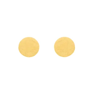 Ohrstecker Plättchen, klein, 18 K Gelbgold vergoldet-LEAF Best
