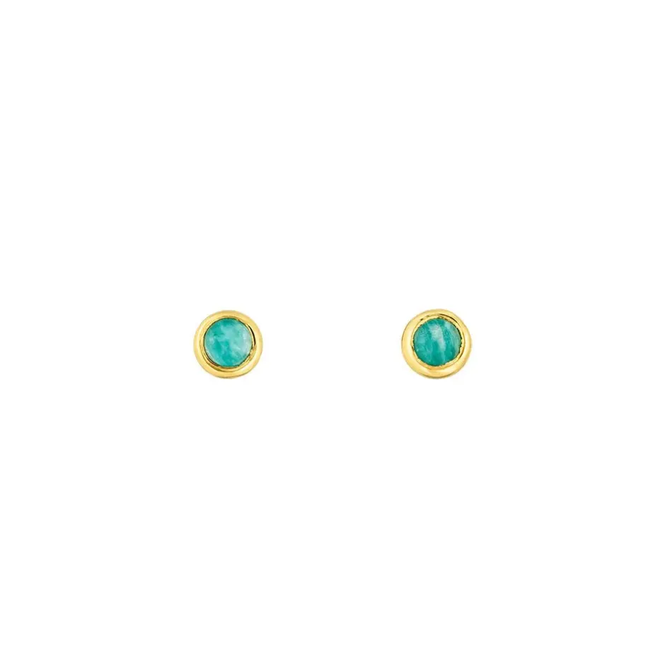 ohrstecker_pure_amazonit__0-1.webp Ohrstecker Pure Amazonit, 3mm, 18 K Gelbgold vergoldet-LEAF Hot