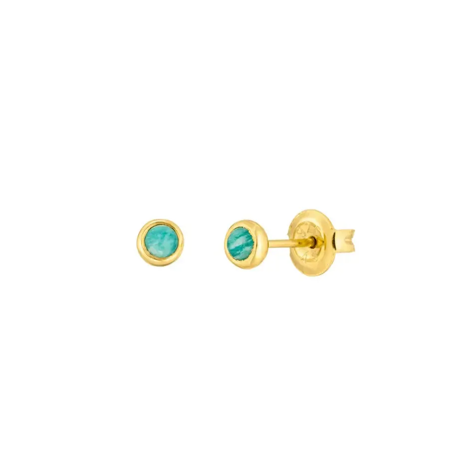 ohrstecker_pure_amazonit__1-1.webp Ohrstecker Pure Amazonit, 3mm, 18 K Gelbgold vergoldet-LEAF Hot