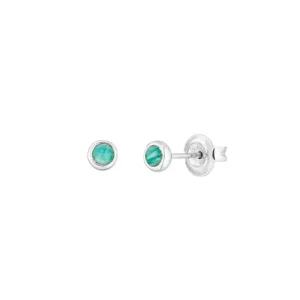 Ohrstecker Pure Amazonit, 3mm, 925 Sterlingsilber-LEAF Discount