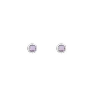 Ohrstecker Pure Amethyst, 3mm, 925 Sterlingsilber-LEAF Discount