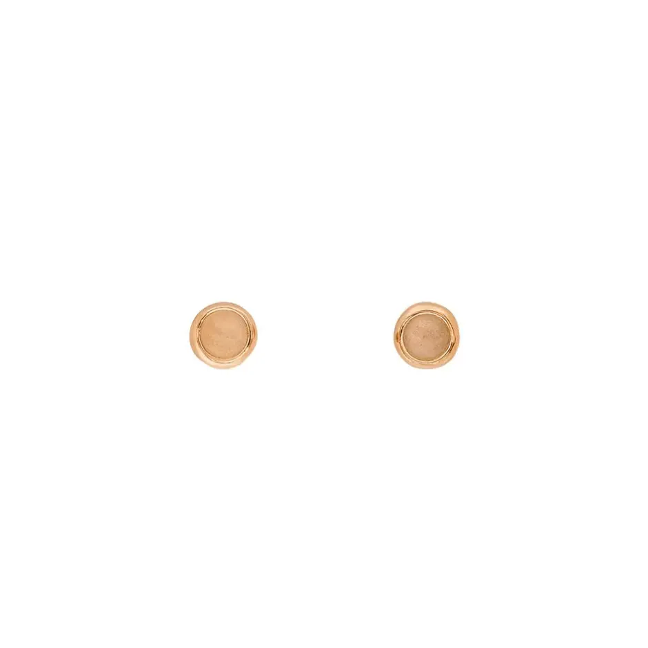 ohrstecker_pure_peach_mon_0-2.webp Ohrstecker Pure Peach Mondstein, 3mm, 18 K Rosegold vergoldet-LEAF Fashion
