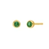 Ohrstecker Smaragd, 14 Karat Gelbgold-LEAF Hot