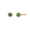 Ohrstecker Smaragd, 14 Karat Rosegold-LEAF Hot