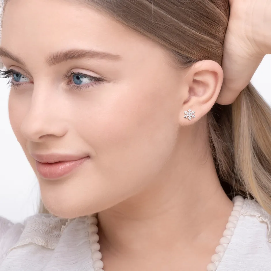 ohrstecker_snowflake__k_g_3.webp Ohrstecker Snowflake, 18 K Gelbgold vergoldet-LEAF Clearance