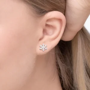 Ohrstecker Snowflake, 925 Sterlingsilber-LEAF Online