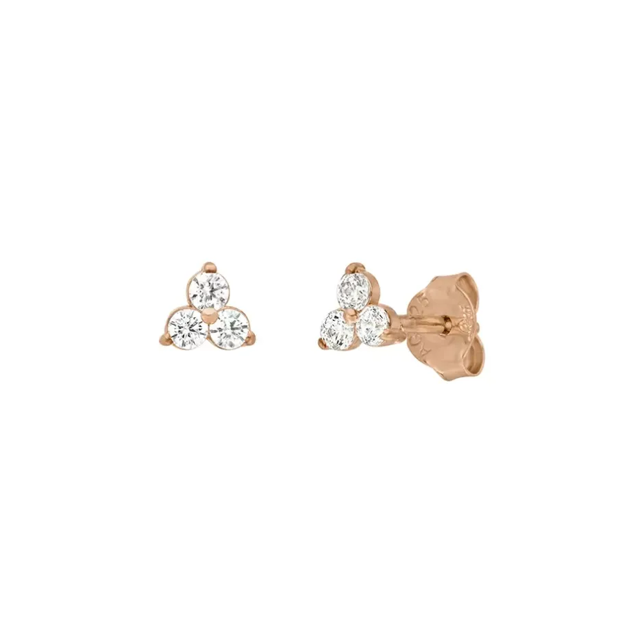 ohrstecker_triple_zirkoni_0-2.webp Ohrstecker Triple Zirkonia, 18 K Rosegold vergoldet-LEAF Fashion