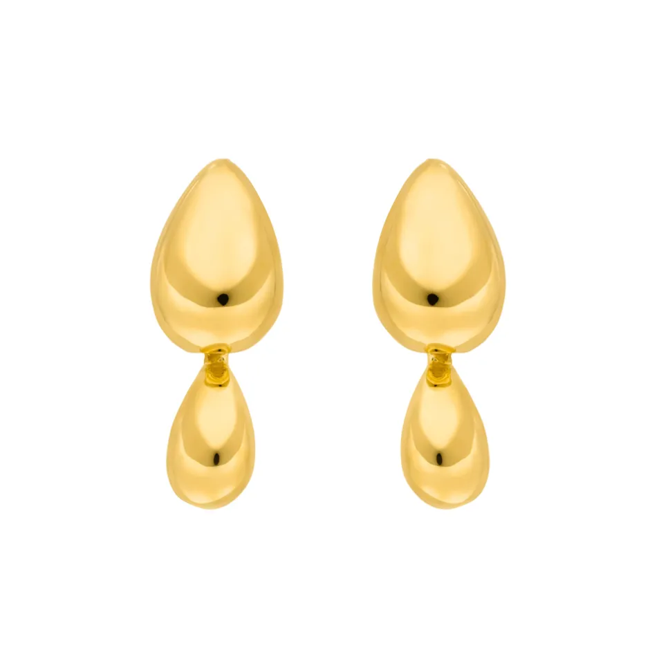 ohrstecker_two_drops__k_g_0.webp Ohrstecker Two Drops, 18 K Gelbgold vergoldet-LEAF Sale