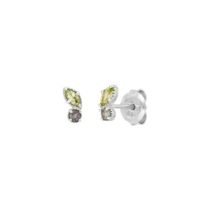 Ohrstecker Two Gems, Peridot, 925 Sterlingsilber-LEAF Best