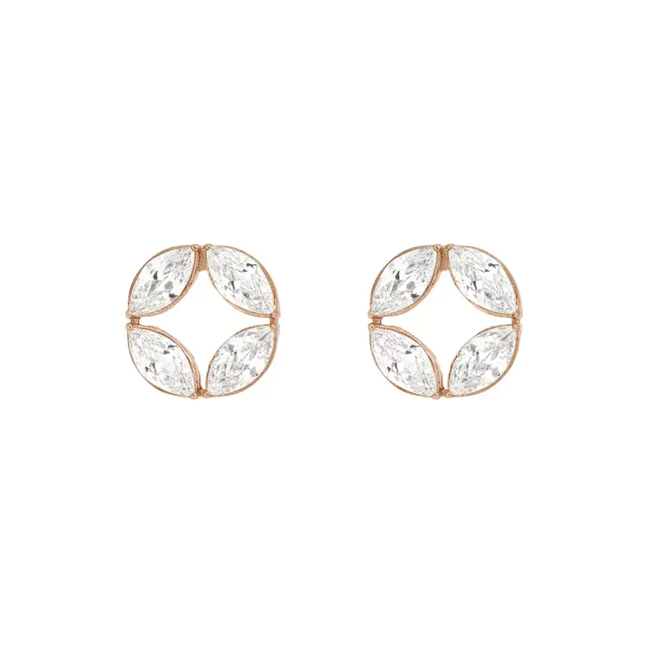 ohrstecker_zirkonia_flowe_1.webp Ohrstecker Zirkonia Flower, 18 K Rosegold vergoldet-LEAF New