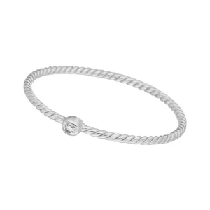 Ring 1 Zirkonia, 925 Sterlingsilber, Größe 50-LEAF New