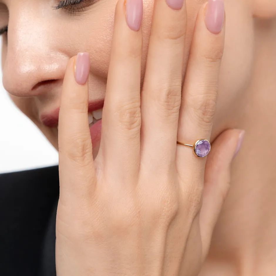 ring_amethyst__karat_gelb_5.webp Ring Amethyst, 14 Karat Gelbgold-LEAF Clearance