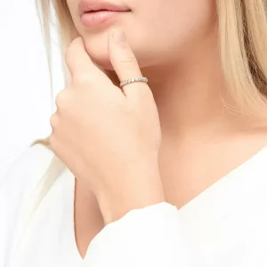 Ring Balls mit Zirkonia, 925 Sterlingsilber-LEAF New