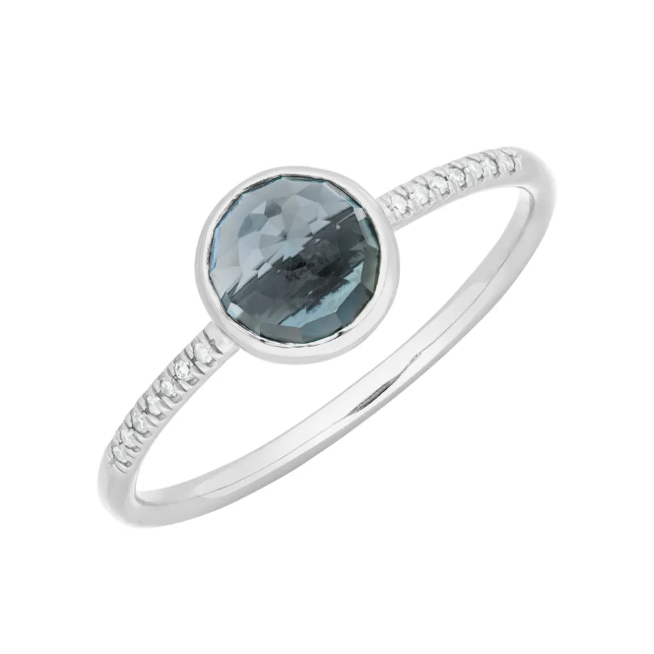 ring_blue_topas_mit_diama_0.webp Ring Blue Topas mit Diamanten, 14 Karat Weißgold-LEAF Sale