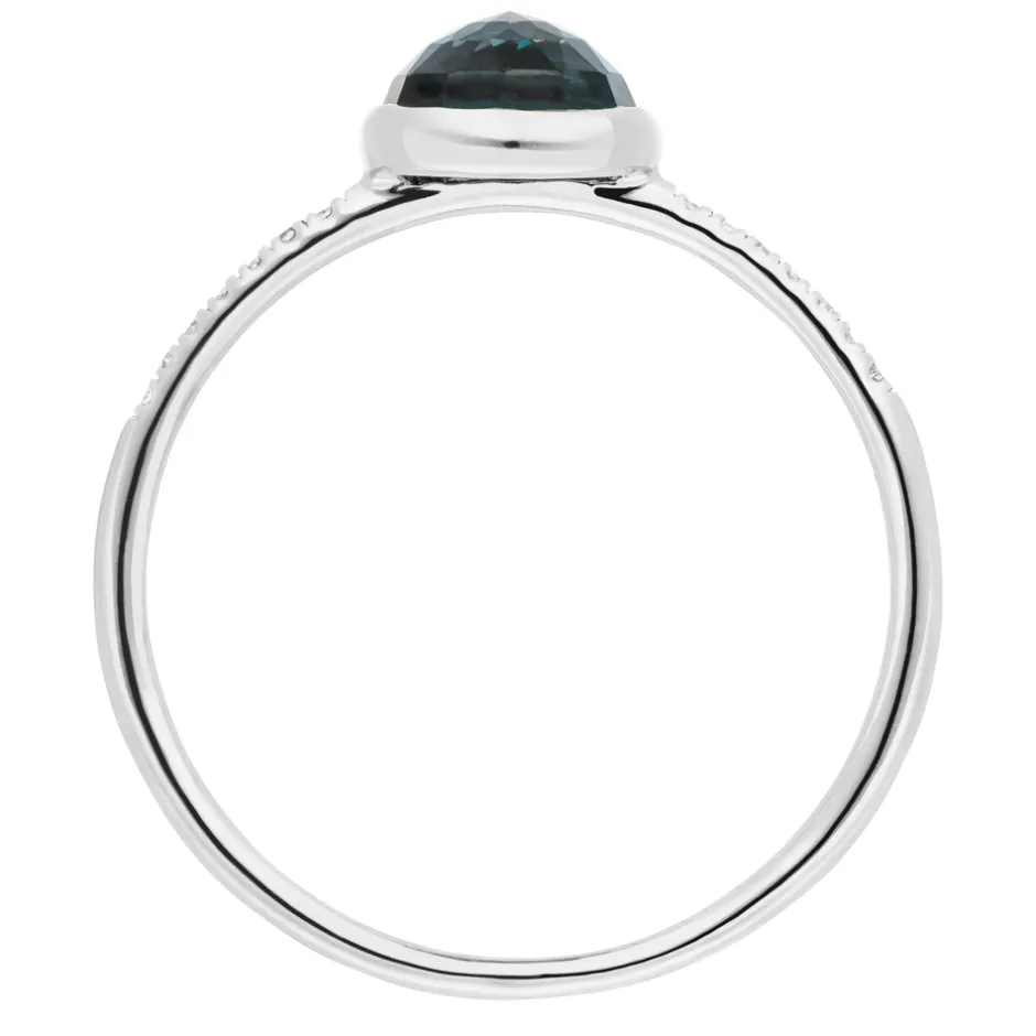ring_blue_topas_mit_diama_5.webp Ring Blue Topas mit Diamanten, 14 Karat Weißgold-LEAF Sale