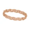 Ring Braid, 18 Karat Rosegold vergoldet-LEAF Hot