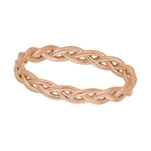 Ring Braid, 18 Karat Rosegold vergoldet-LEAF Hot