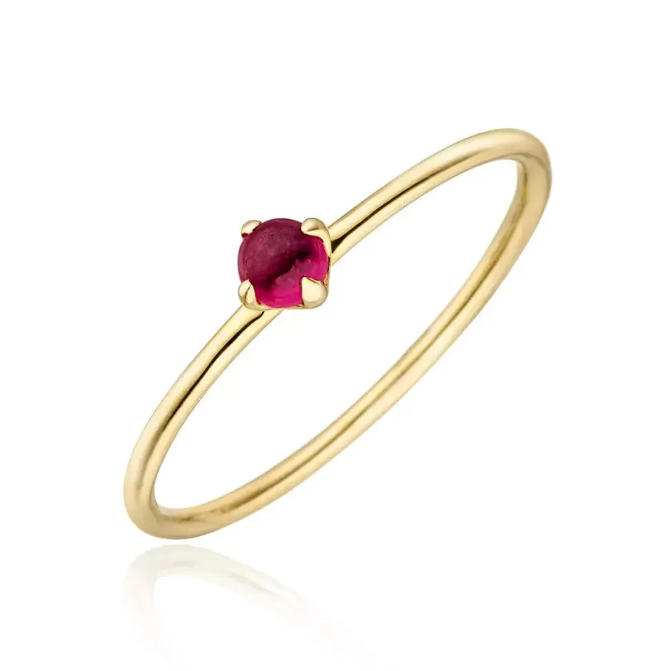 ring_cabochon__karat_gelb_0-2.webp Ring Cabochon, 14 Karat Gelbgold, Rubin-LEAF Sale