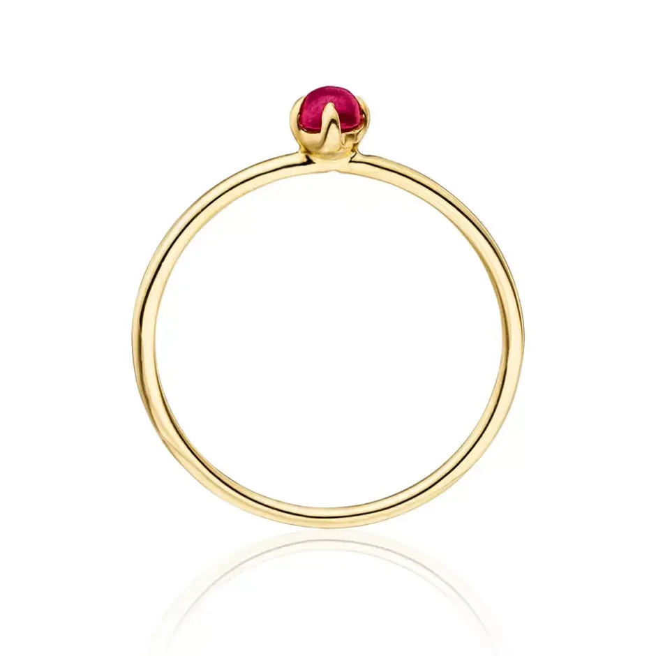 ring_cabochon__karat_gelb_1-2.webp Ring Cabochon, 14 Karat Gelbgold, Rubin-LEAF Sale