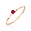 Ring Cabochon, 14 Karat Rosegold, Rubin-LEAF Discount